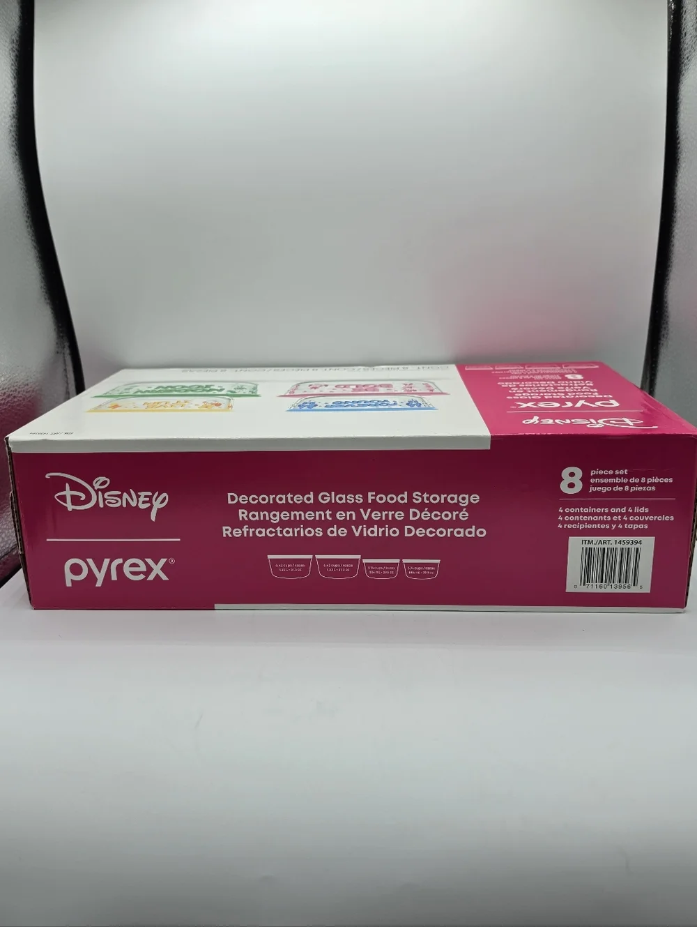 Disney Pyrex Minnie Mouse Decorated Food Storage Set 8 Piece